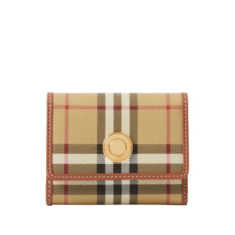 Lancaster Small Check Tri-Fold Wallet Women